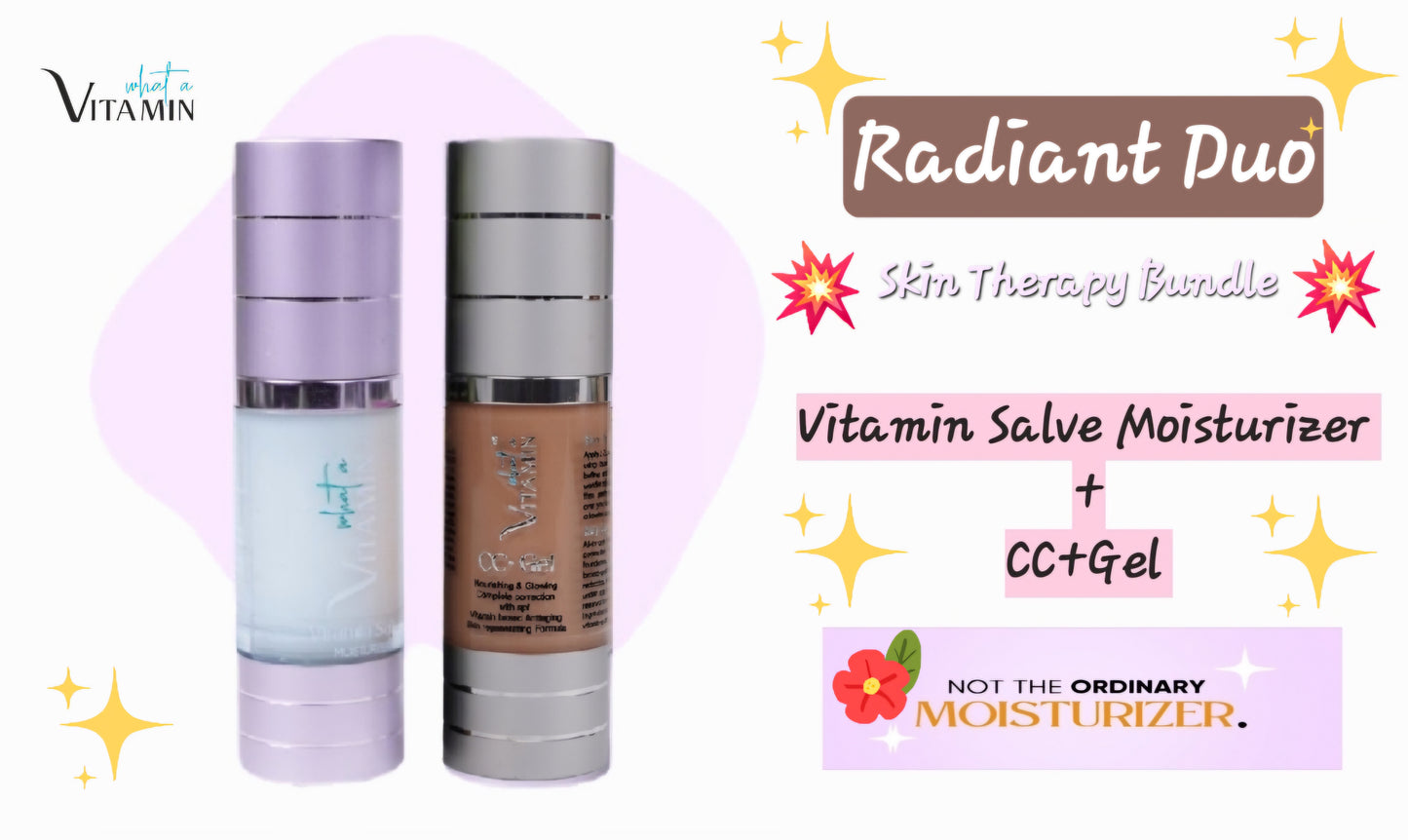 Radiant Duo (Vitamin Salve Moisturizer + CC+Gel) Skin Therapy Bundle